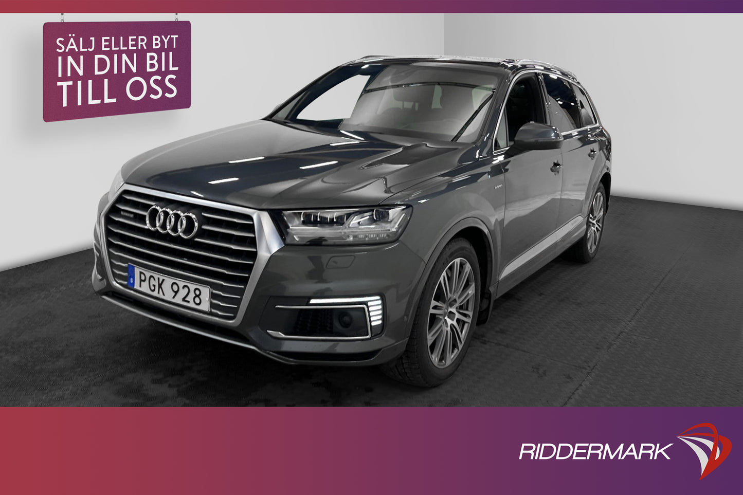 Audi Q7 e-Tron 3.0 TDI Q 373hk S-Line Pano Bose HUD Cockpit