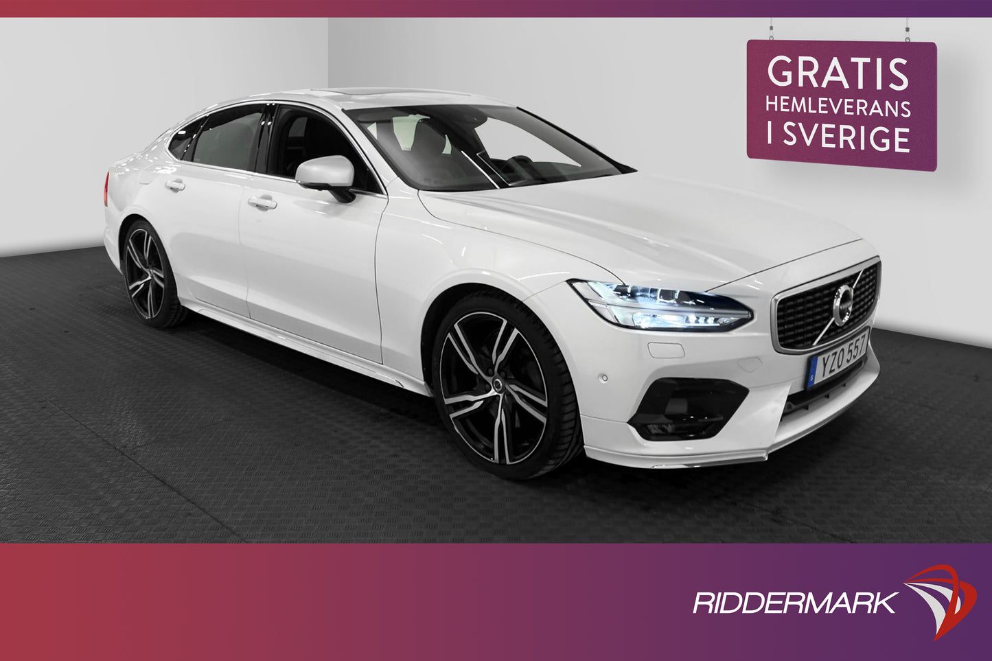 Volvo S90 D5 AWD R-Design VOC D-värme HUD B&W T-lucka 360°