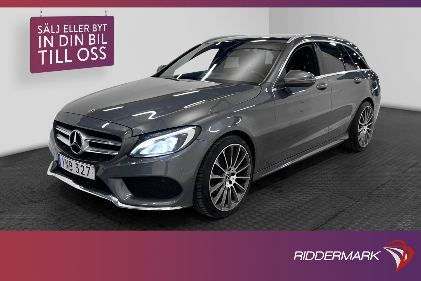 Mercedes-Benz C 220 T d AMG Panorama Drag Skinn Keyless