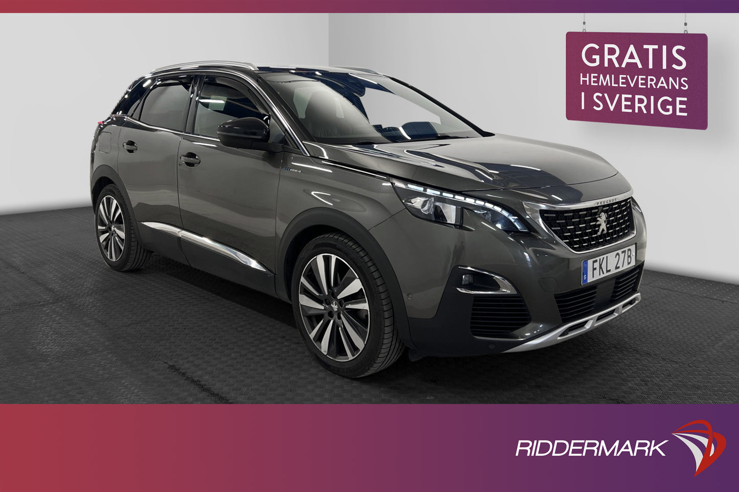 Peugeot 3008 GT HYBRID4 4WD 300hk GT 360* Skinn Navi Drag