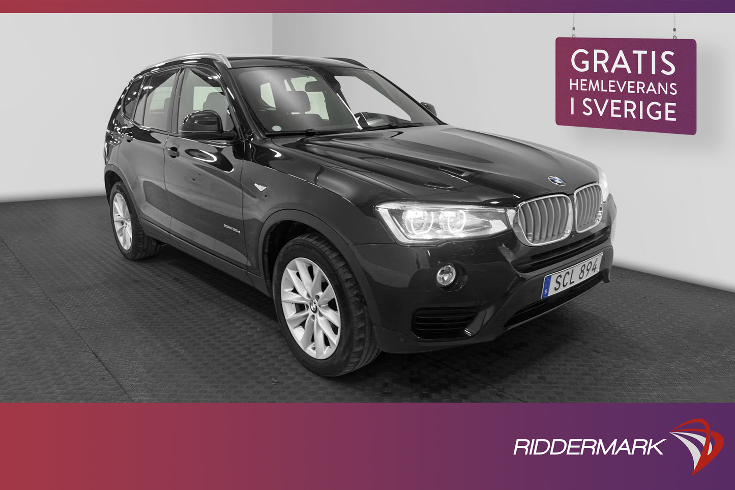 BMW X3 xDrive35d 313hk Värmare 360° Pano H/K Drag Skinn Navi