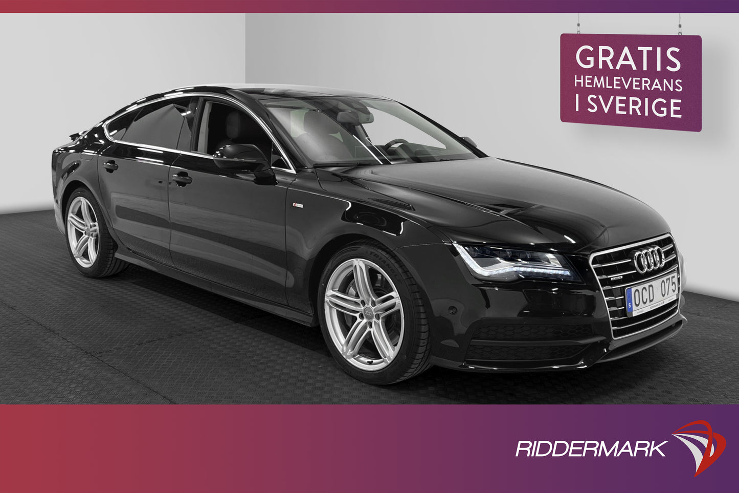 Audi A7 3.0 TDI 313hk Quattro S-line Navi Bose B-kamera HUD