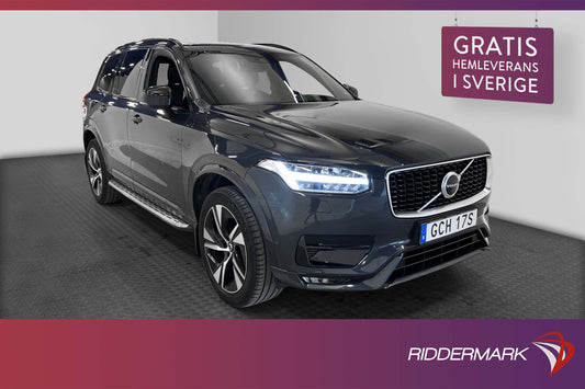 Volvo XC90 B5 AWD 235hk R-Design 7 sits Pano Skinn BLIS 360°