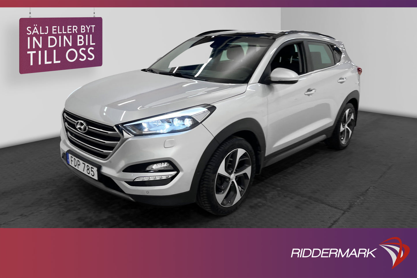 Hyundai Tucson CRDi 4WD 185hk Pano Skinn Kamera Navi Drag