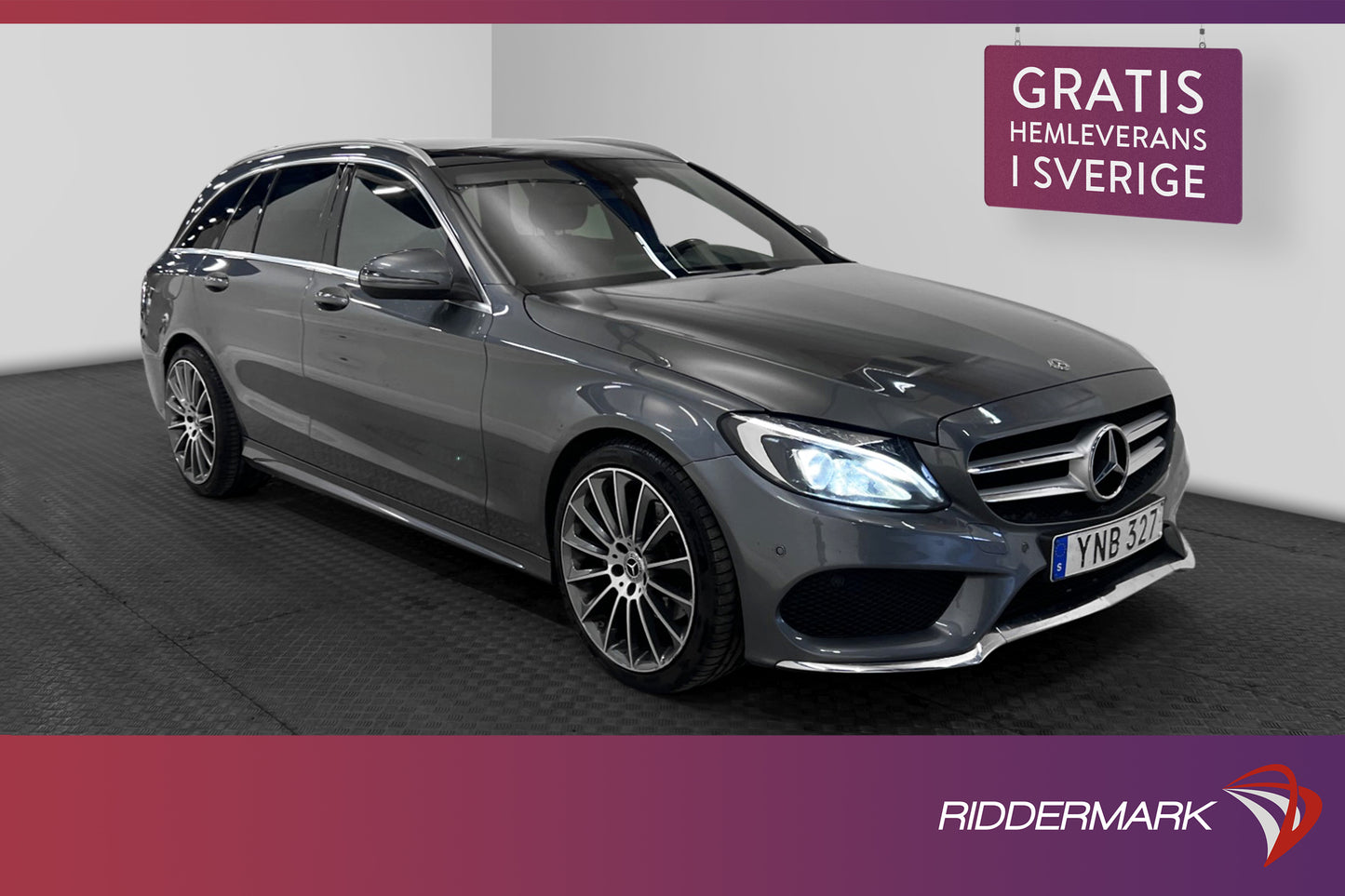 Mercedes-Benz C 220 T d AMG Panorama Drag Skinn Keyless