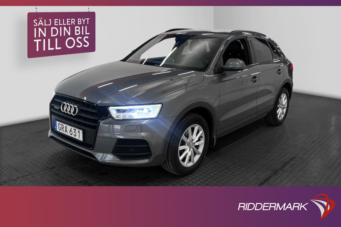 Audi Q3 2.0 TDI Q 184hk Sport Pano BOSE B-kam GPS Drag Skinn