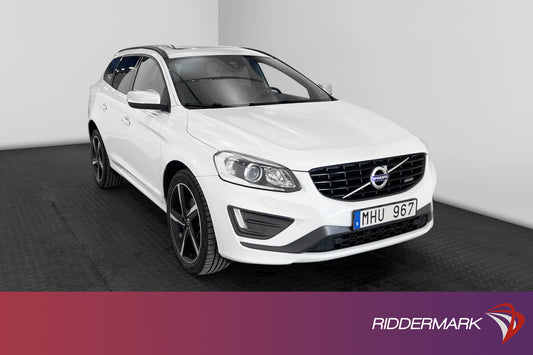 Volvo XC60 D4 AWD 215hk R-Design VOC Pano Värmare Drag Navi