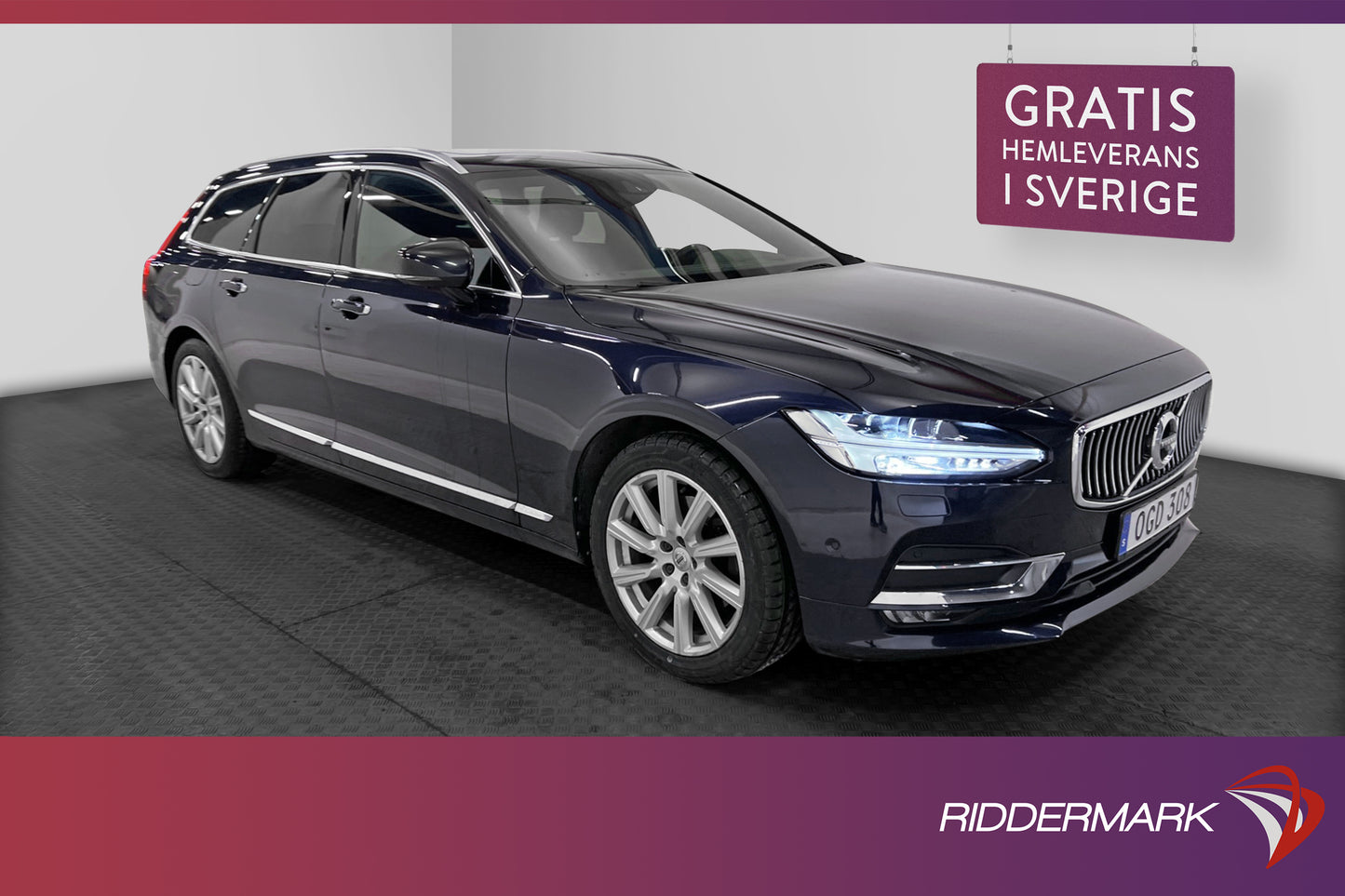 Volvo V90 D4 190hk Inscription Pano VOC HUD 360° Skinn Drag