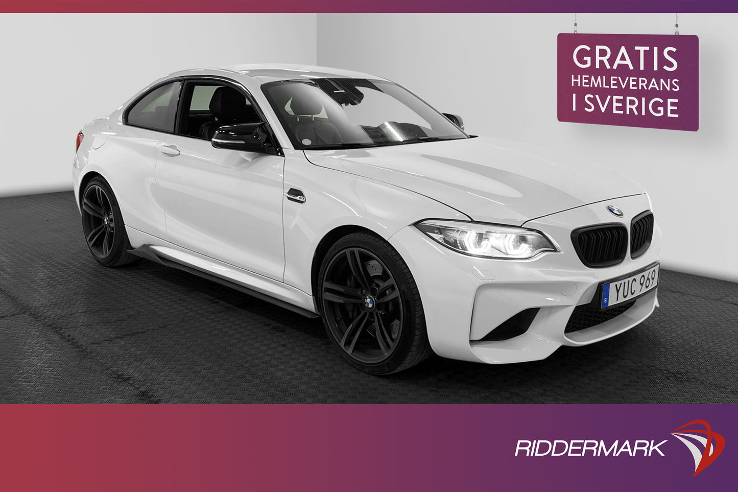 BMW M2 Coupé DCT 370hk Kamera HiFi Kolfiber Välserv Sv.såld