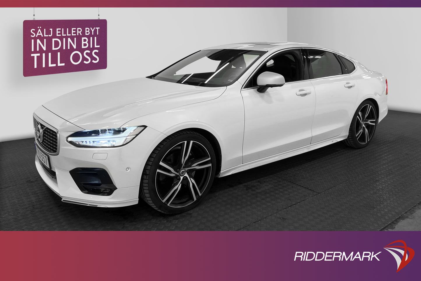 Volvo S90 D5 AWD R-Design VOC D-värme HUD B&W T-lucka 360°