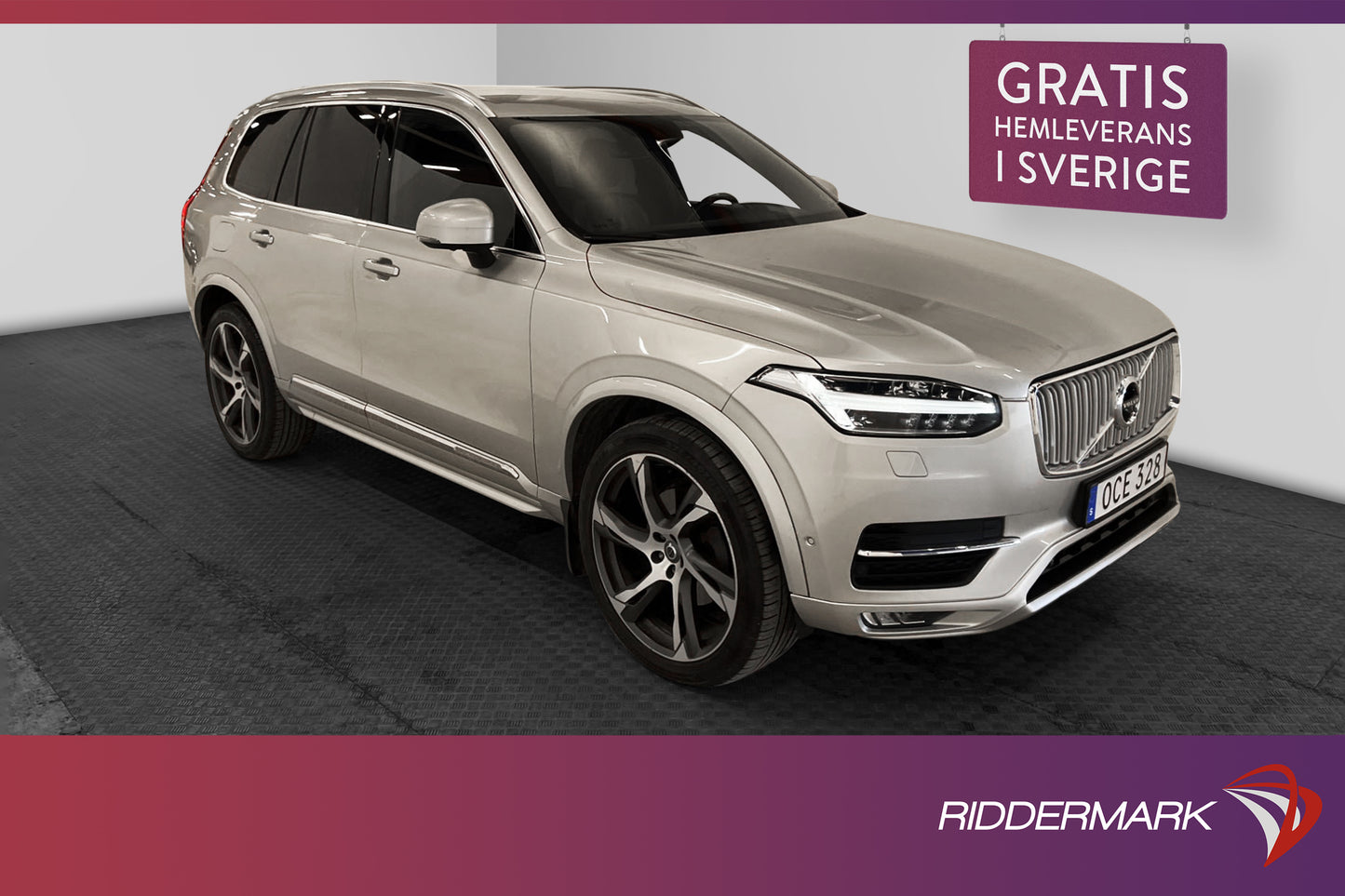 Volvo XC90 D5 235hk AWD Inscription D-Värmare VOC 360º Skinn