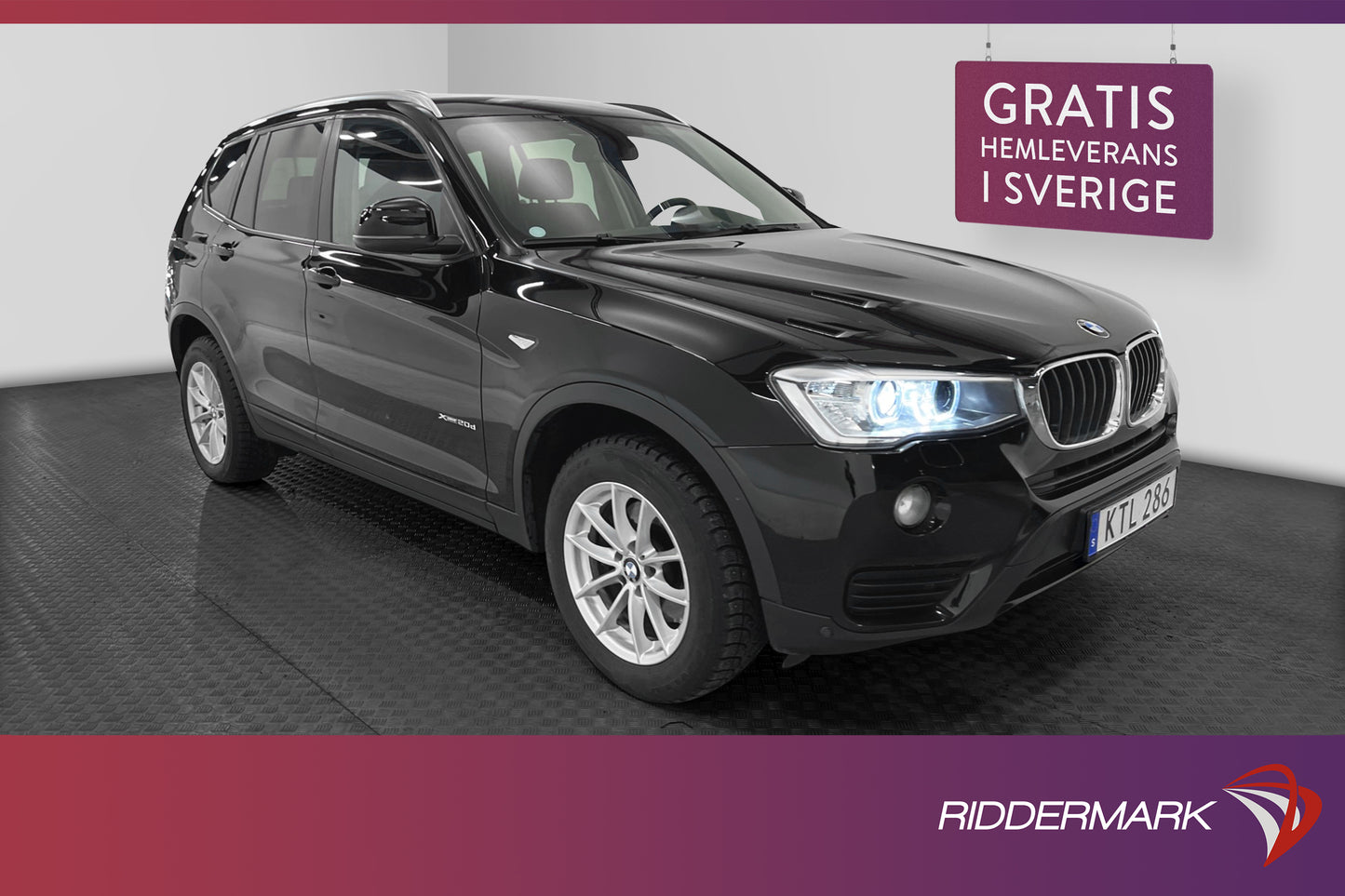 BMW X3 xDrive20d 190hk Navi Halvskinn Sensorer Drag Välserv