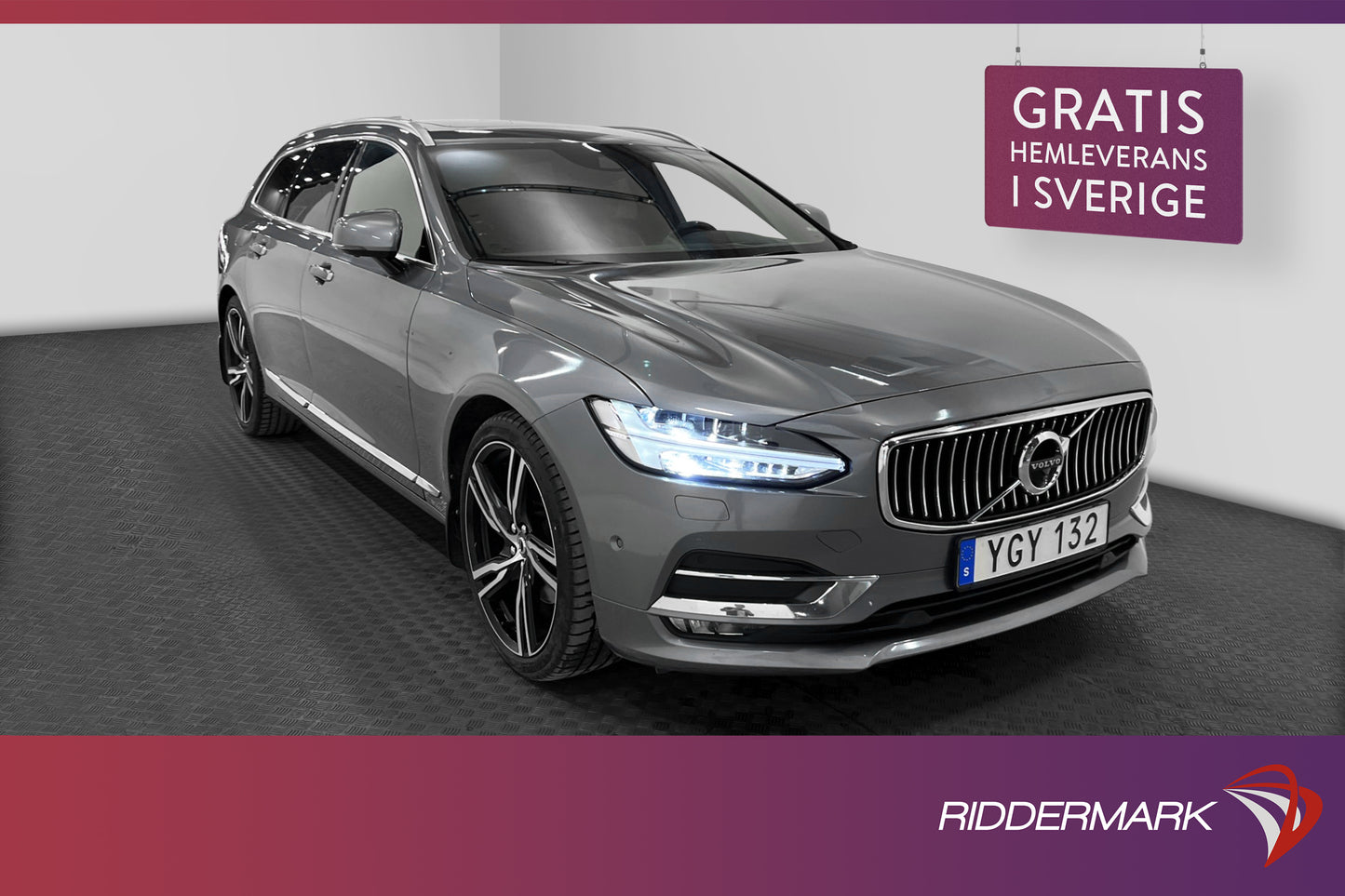 Volvo V90 D5 AWD Inscription D-värm VOC HUD 360 Pano B&W