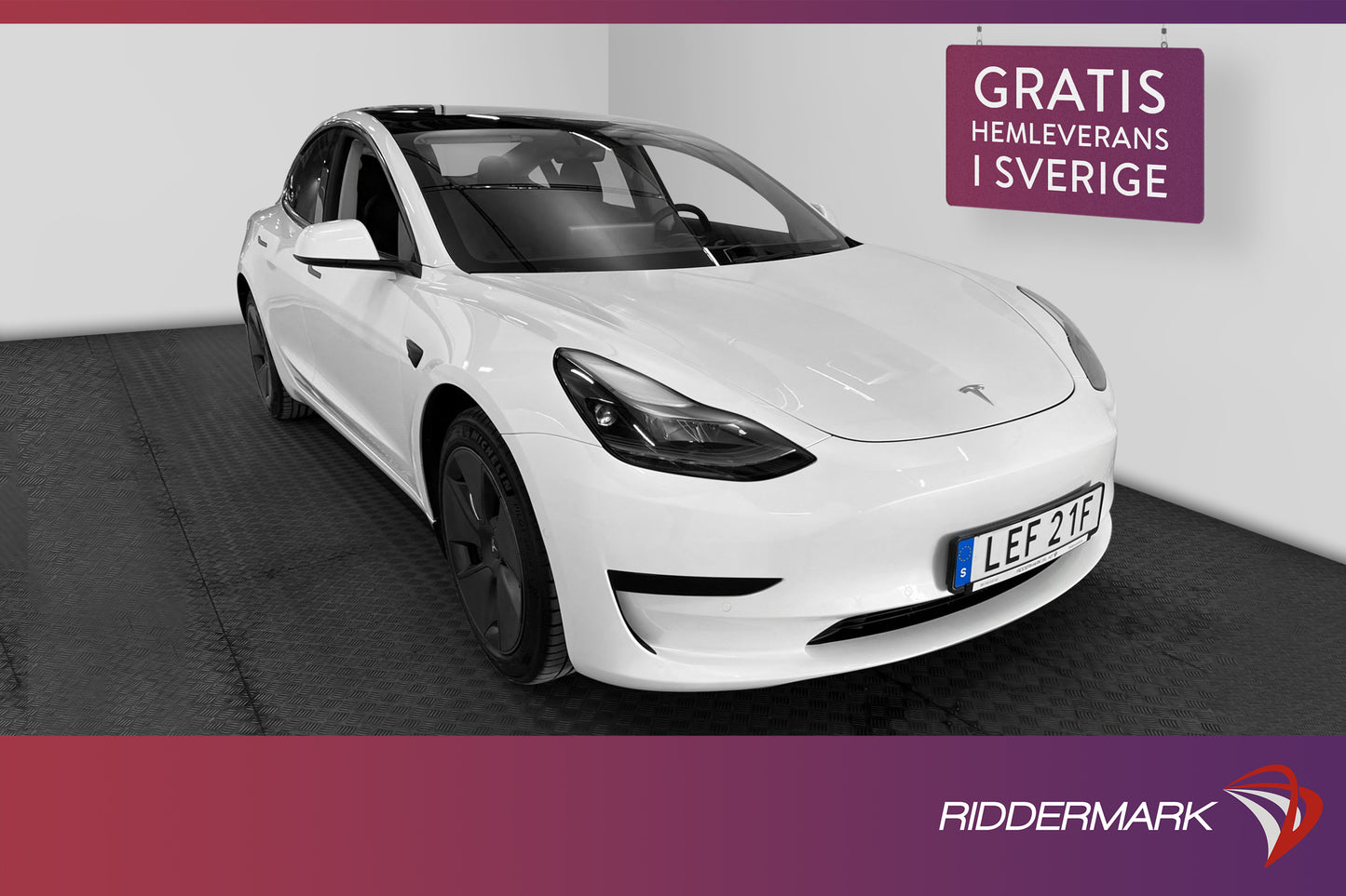 Tesla Model 3 Standard Range 283hk Svensksåld Autopilot Drag