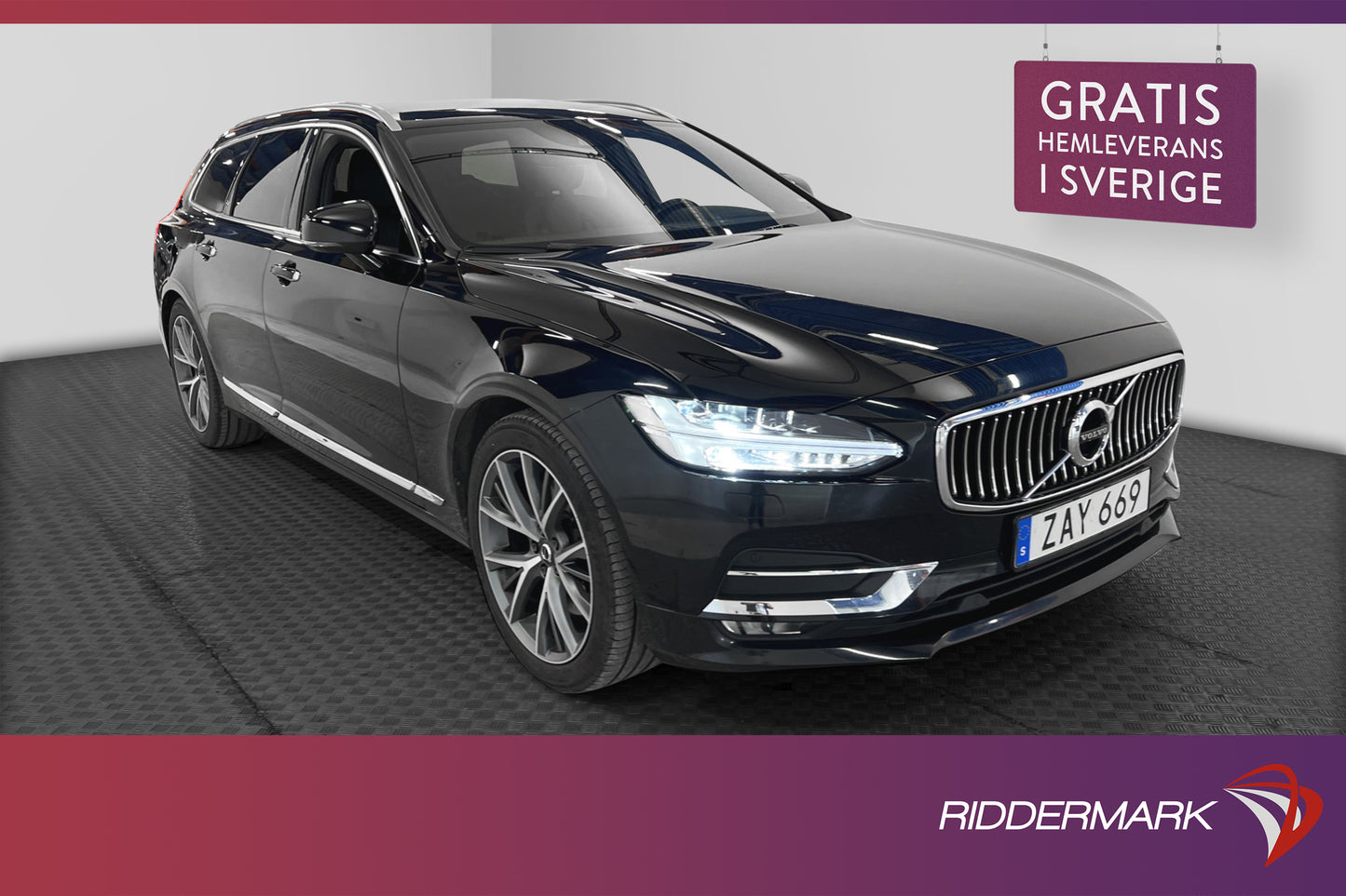 Volvo V90 D5 AWD Inscription Dieselvärmare VOC Skinn Drag