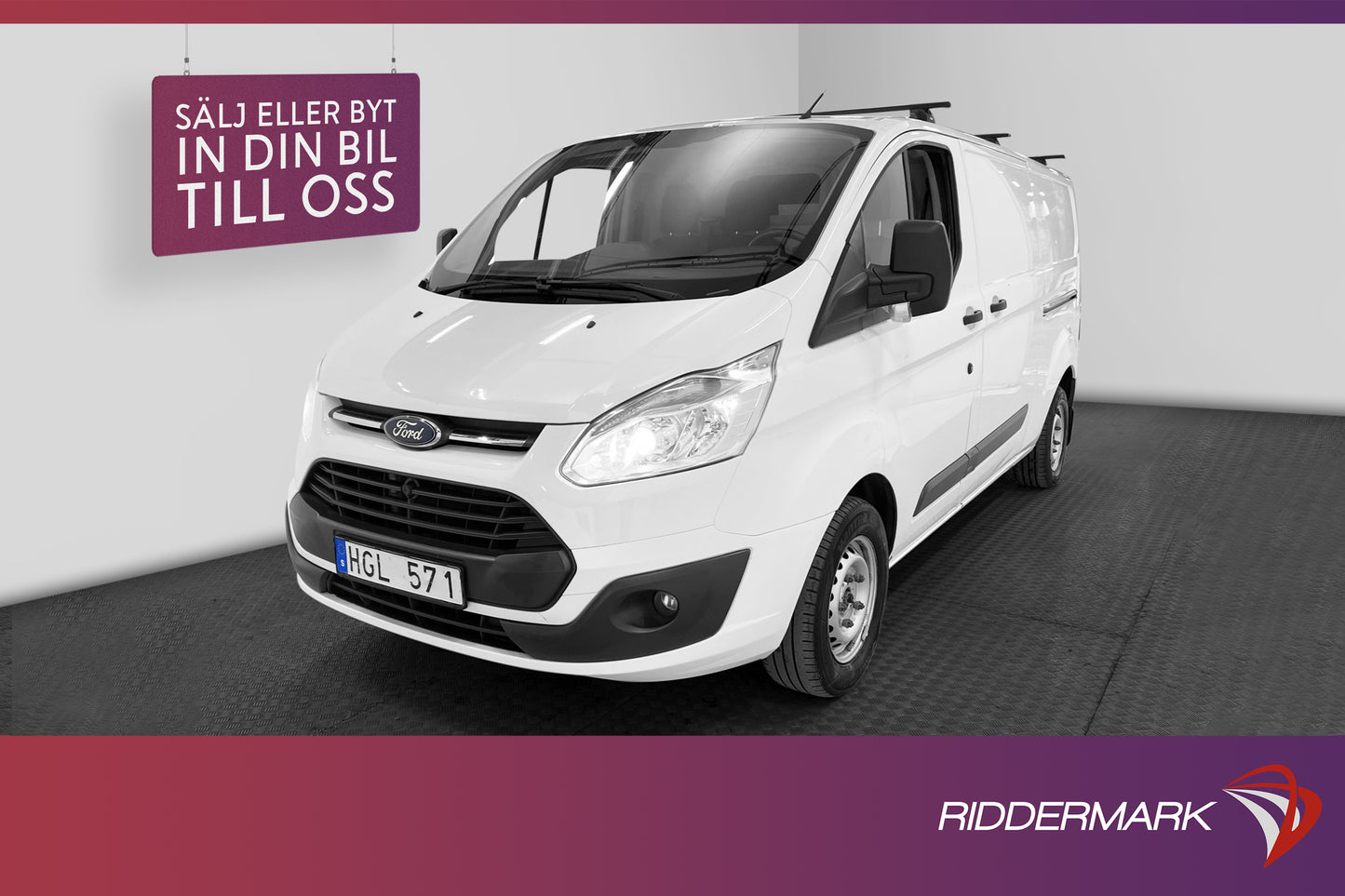 Ford Transit Custom Lång 2.2TDCi Värmare Dragkrok Takräcke