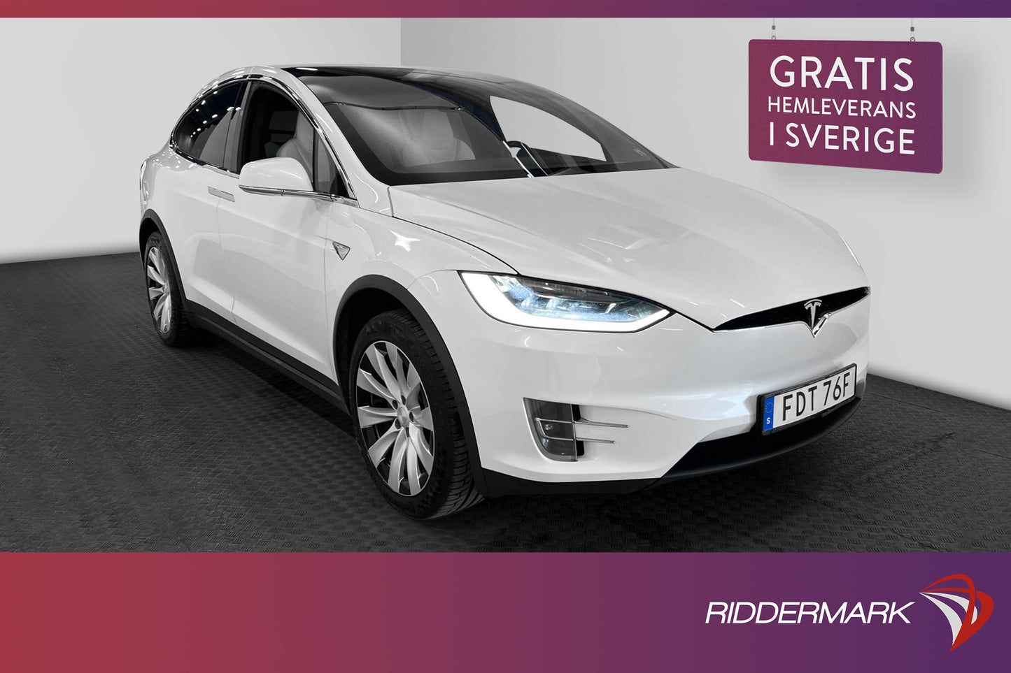 Tesla Model X Long Range 423hk Kamera Drag Skinn Navi MOMS