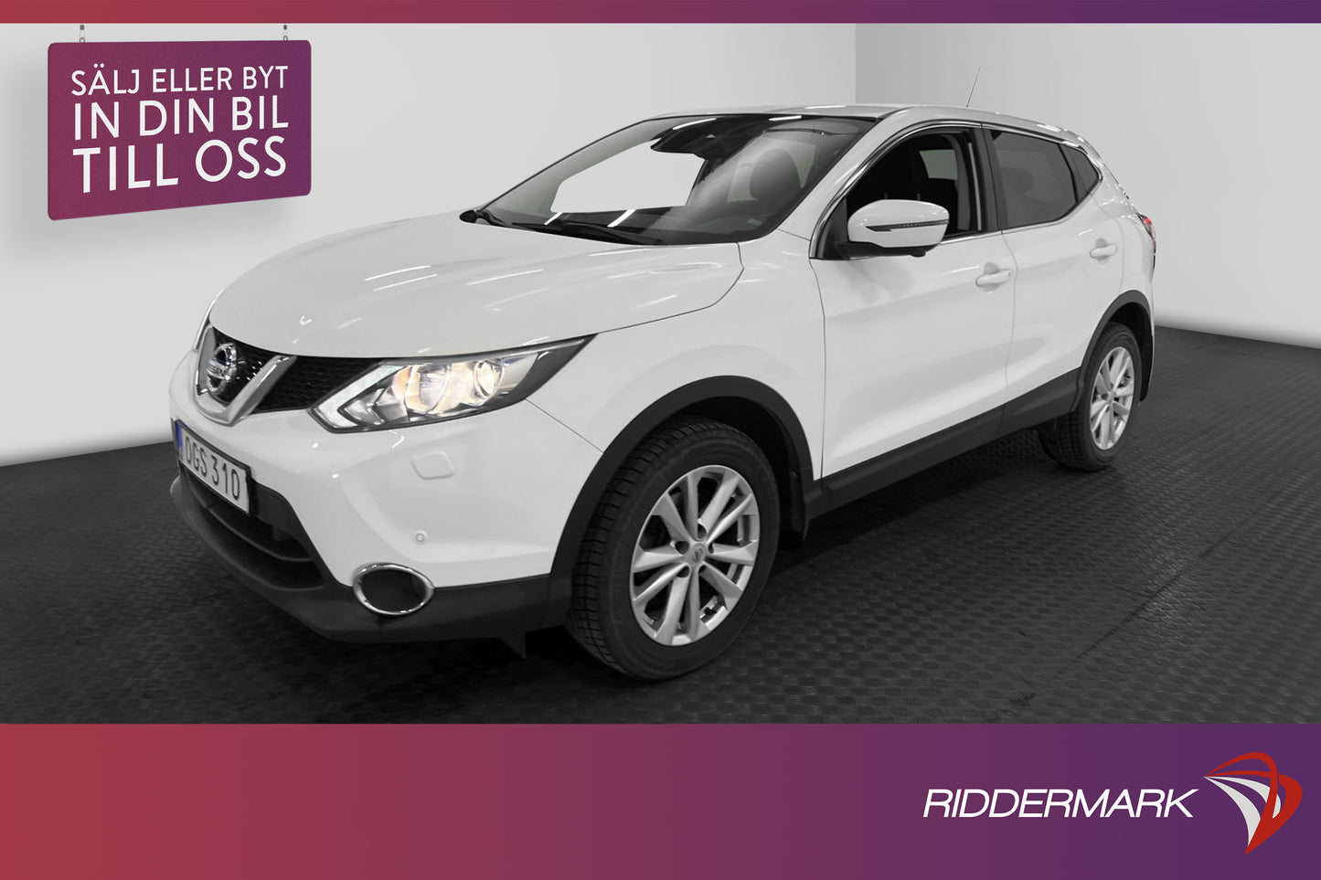 Nissan Qashqai 1.2 115hk Keyless 360° P-sensorer Navi 2 Bruk