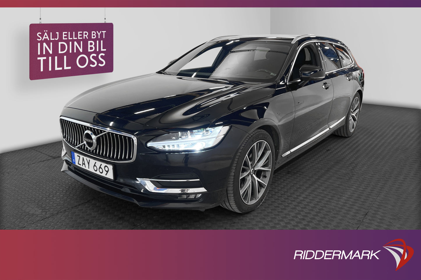 Volvo V90 D5 AWD Inscription Dieselvärmare VOC Skinn Drag