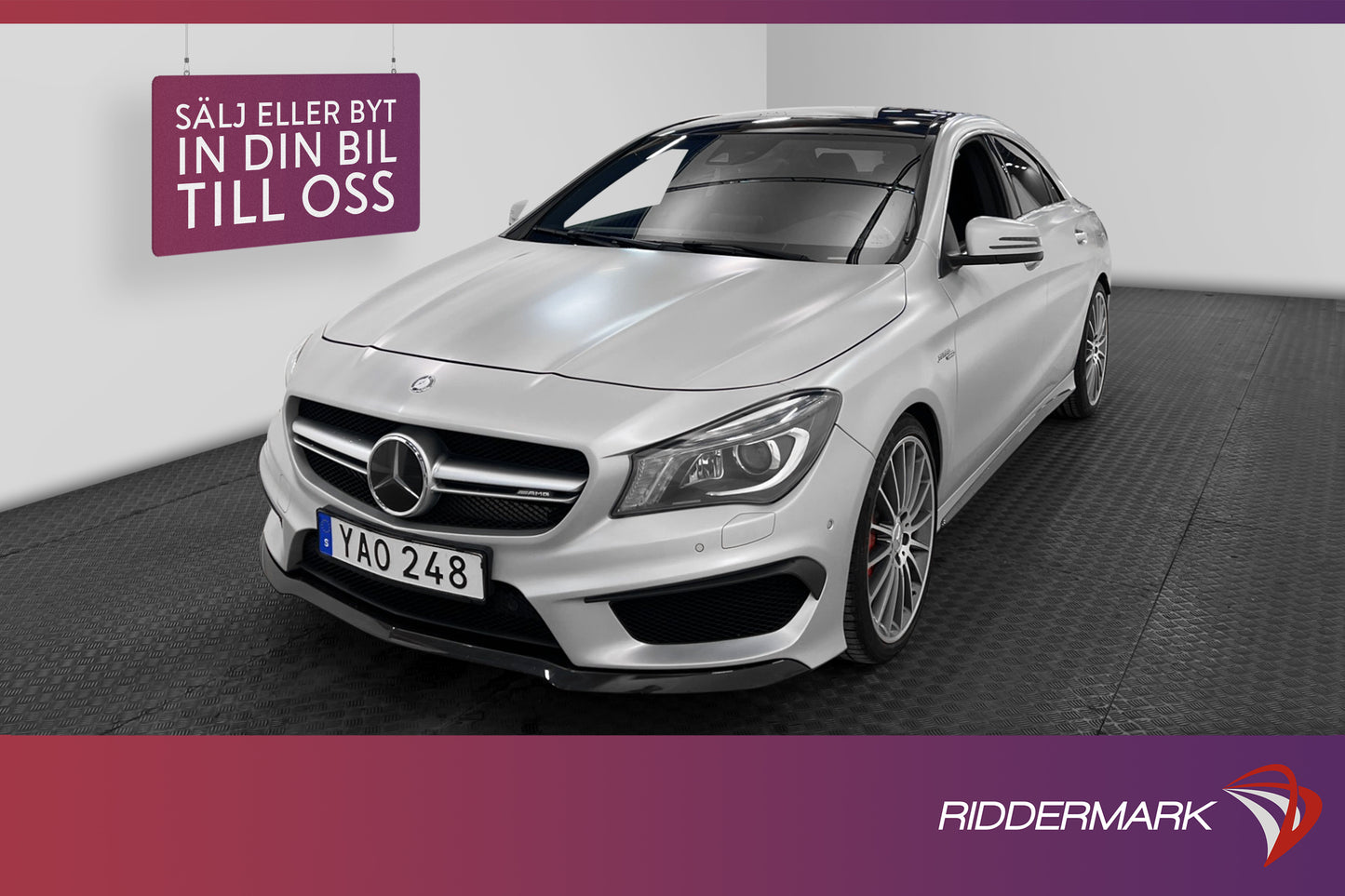 Mercedes-Benz CLA 45 AMG 4MATIC 381hk Pano H/K Navi Skinn