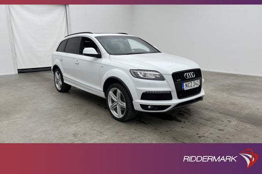 Audi Q7 TDI V6 Q 245hk S-Line 7-sits Pano Luft Kamera Drag