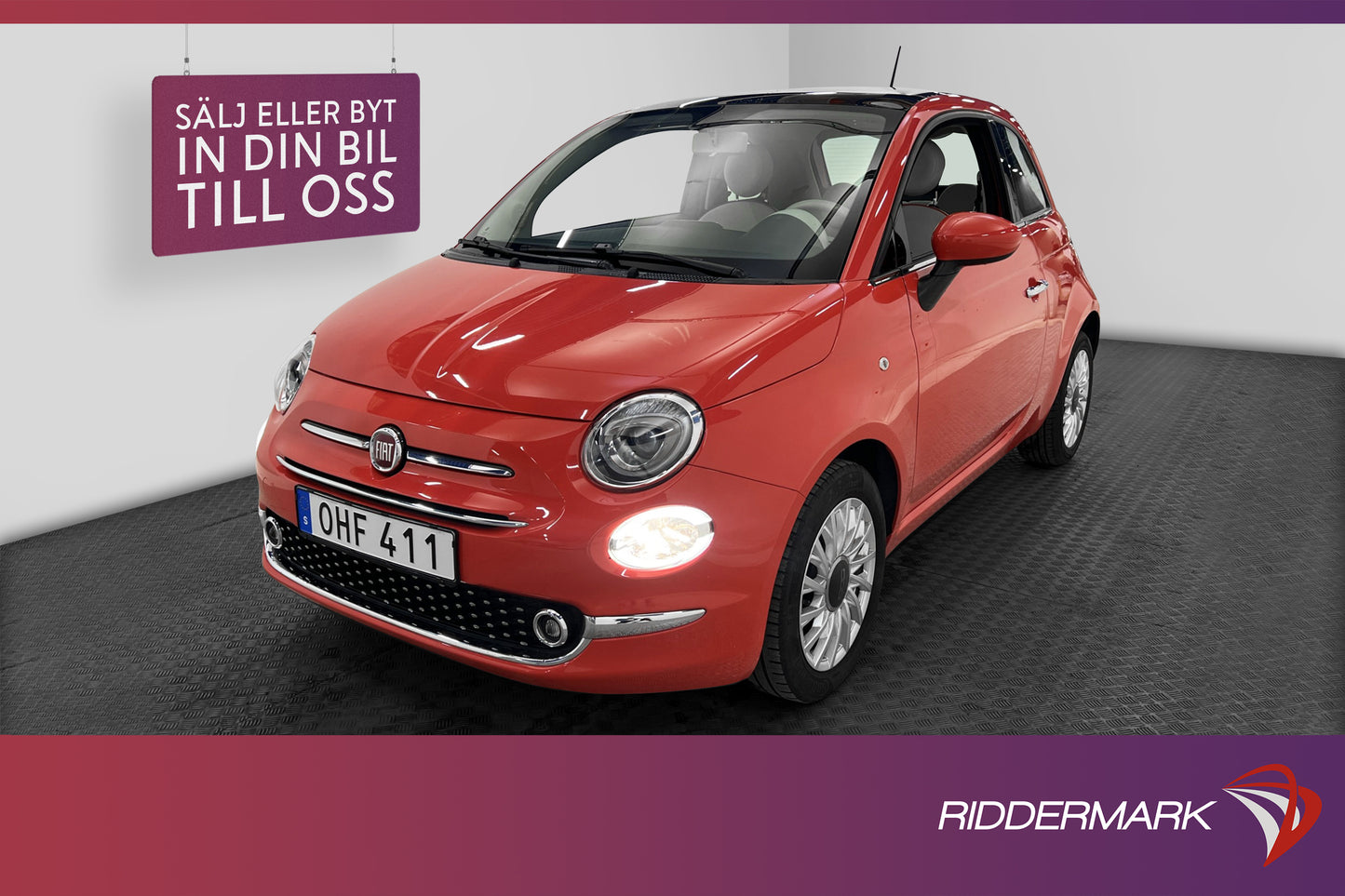 Fiat 500 1.2 Lounge Panorama Bytt kamrem Acc 448kr/år