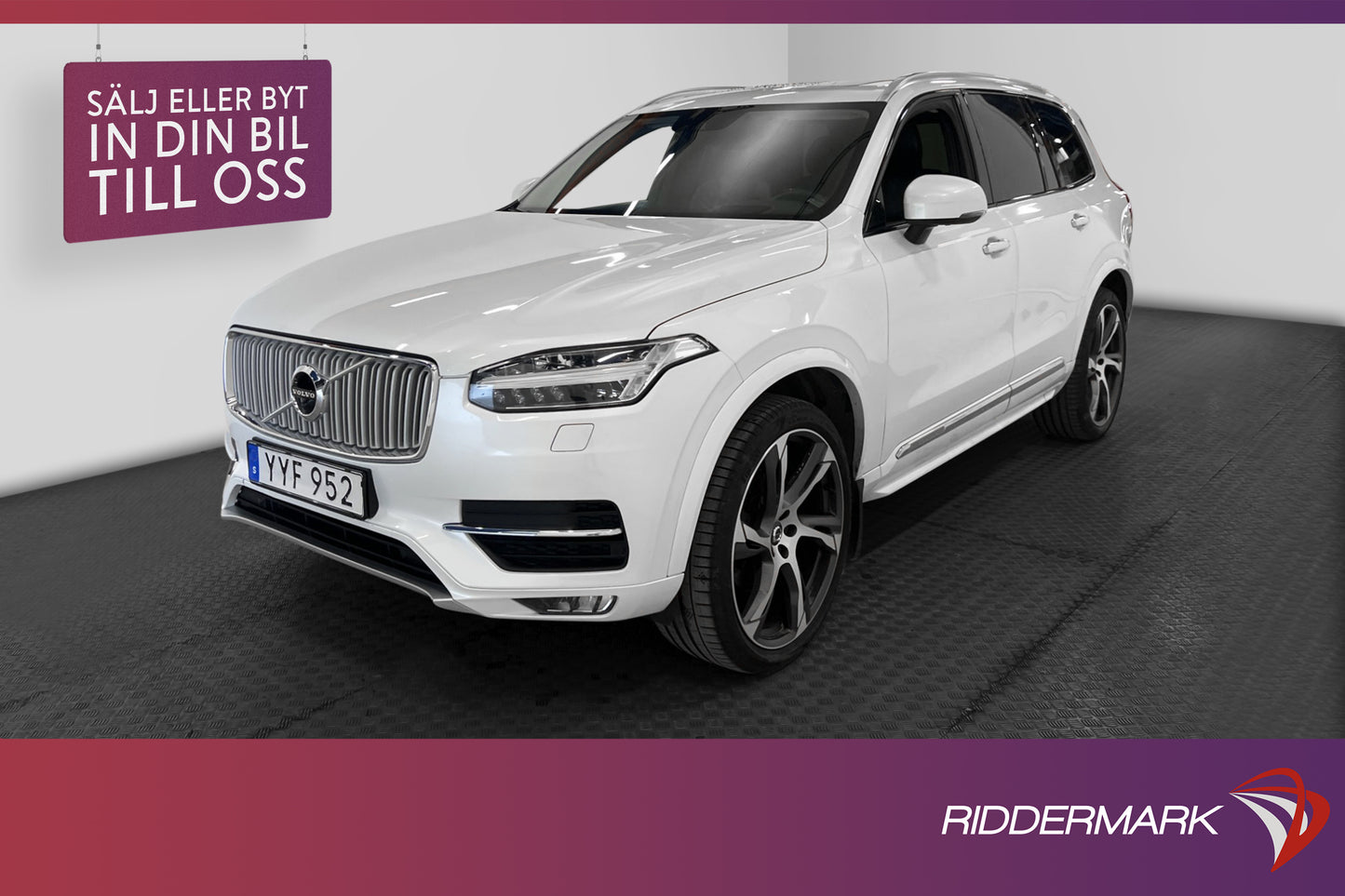 Volvo XC90 D5 AWD 235hk Inscription Pano Moms VOC HuD D-värm