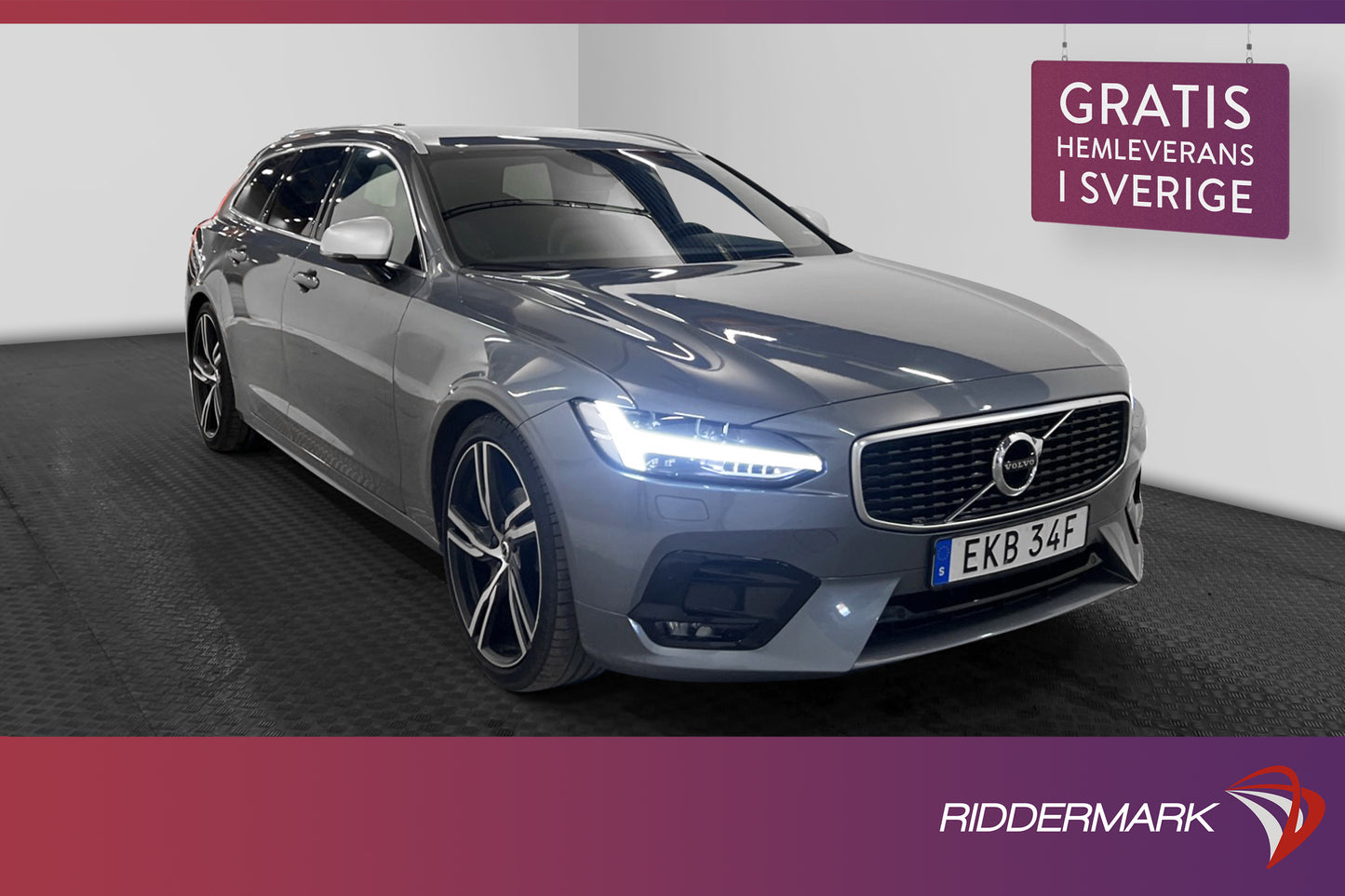 Volvo V90 D4 AWD 190hk R-Design VOC D-värm B-kamera Drag