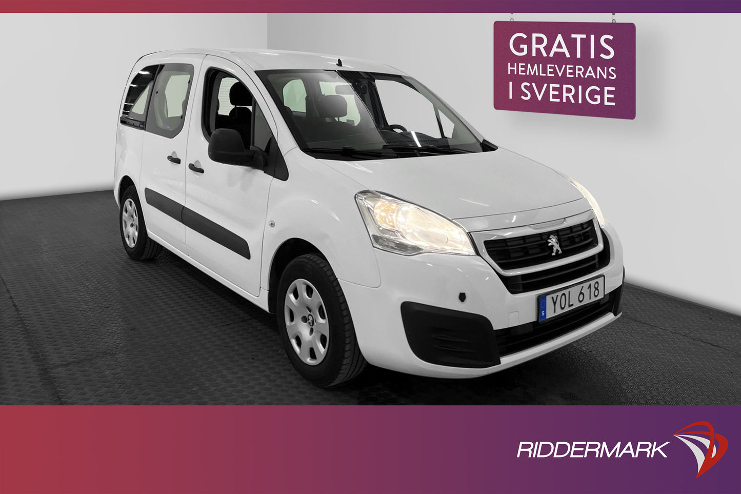 Peugeot Partner Tepee PDC M-Värmare 5-sits Ny-Kamrem Moms