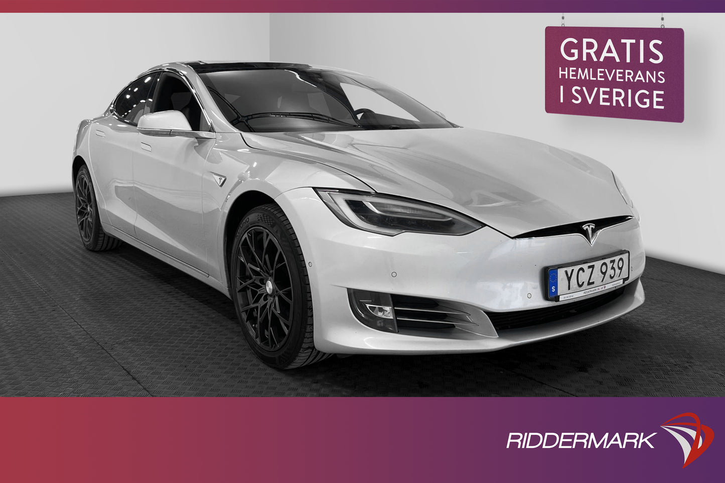 Tesla Model S 90D AWD 423hk Svensksåld FREE SUPERCHARGE