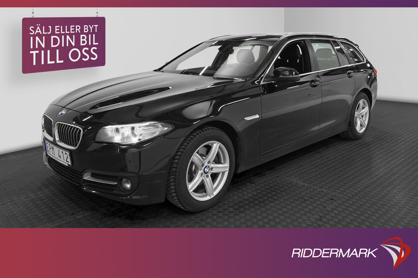 BMW 520d xDrive 184hk Sensorer HiFi Skinn Dragkrok Välservad