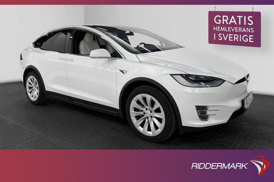 Tesla Model X Long Range 423hk 6-sits Sv.Såld Autopilot Drag