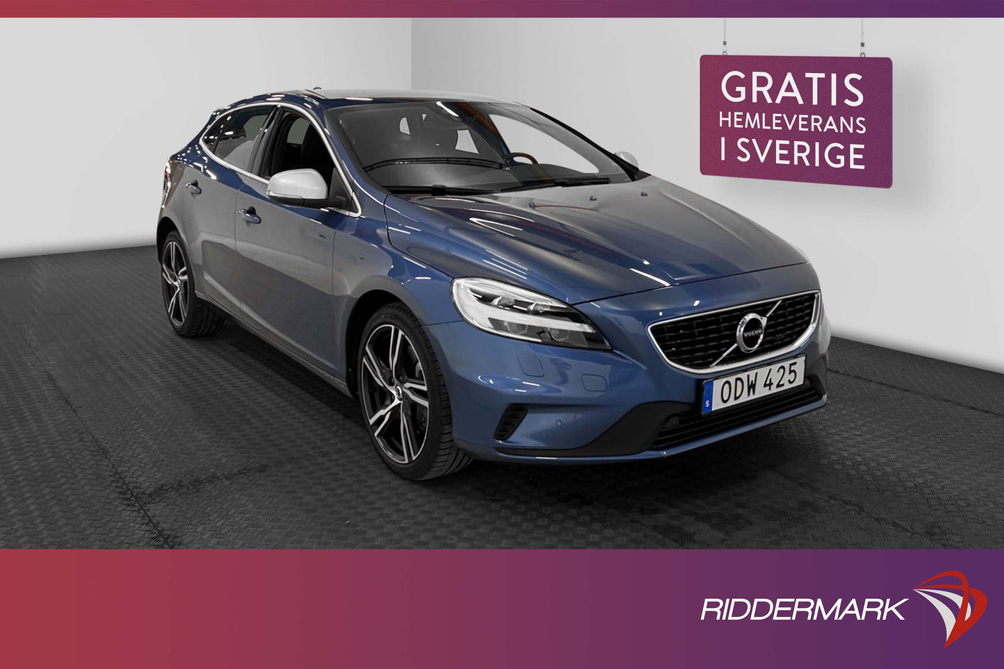 Volvo V40 T3 152hk R-Design Halvskinn P-sensorer Navi Lågmil